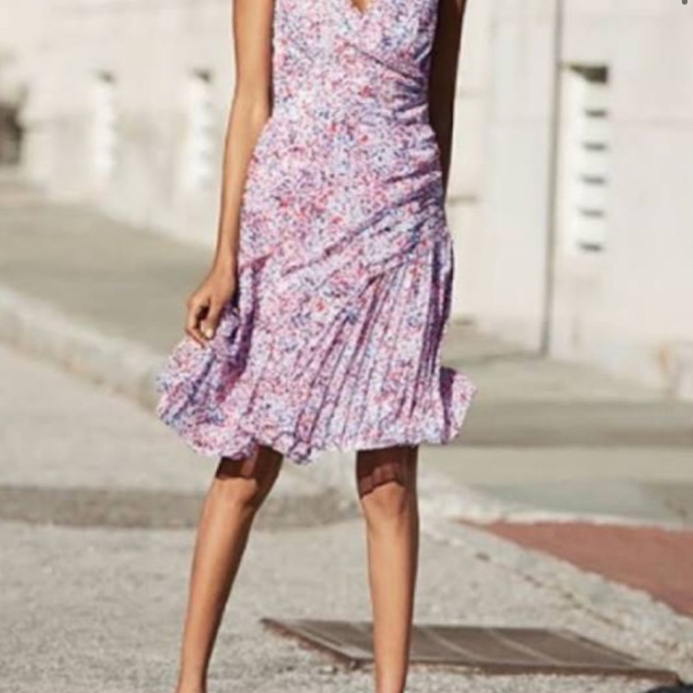 Perfect Banana republic purple floral dress 0p
